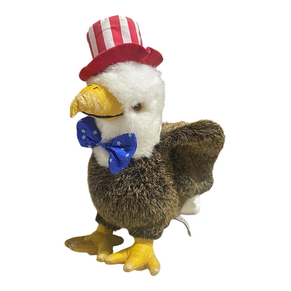 Vintage Ganz Bald Eagle Plush 1990 Heritage Collection Patriotic Americana READ